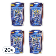 드위트리 ULTRA MAX 3단 일회용 면도기, 3개입, 20개