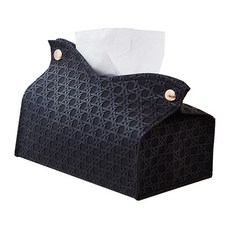 Starium 室內裝飾皮革面紙盒, 1個, 黑色