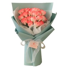 센트바스켓 로즈 20송이 비누꽃다발, 수채화핑크, 1개