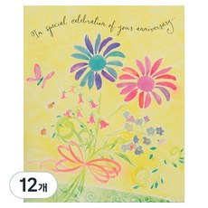 Hallmark 紀念日祝賀卡片組 WA1092, 混合色, 12個