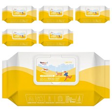 Tamsaa 寵物清潔濕紙巾臉部專用 無香 6包 Set, 80張