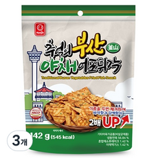 Hanjin 懷念的釜山蔬菜炸魚脯片, 142g, 3包