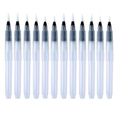 柔軟水筆刷 04 筆尖 12件組, 150mm, 1套