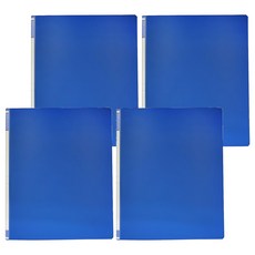 STRONG 自強文具 505A 圓型2孔夾, 藍色, 4本