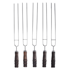 CLS 不鏽鋼烤肉叉超值5件組, 1組, 黑色