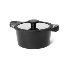 Dream Chef IH爐適用雙耳陶瓷湯鍋, 20cm, 黑色