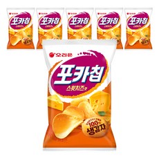 오리온 포카칩 스윗치즈맛 감자스낵, 60g, 6개