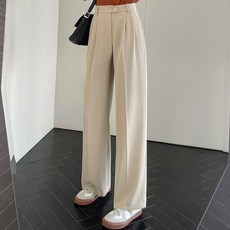 LUNA GIRL 女款Eden褶飾寬版西裝褲