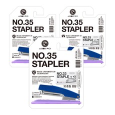 피스코리아 컬러 스테이플러 + 스테이플러 심 1000p 세트, 실물깡패 파랑보라(스테이플러), 3세트