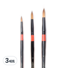 Art Secret 藝術家的秘密 世韓 圓頭水彩畫筆 700 R 3支組 3件套組, 8號, 12號, 16號, 3套