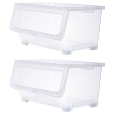 KEYWAY 聯府 直取式收納箱 50L, LF-608 透明, 2個