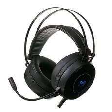 NOX GAMING GEAR 耳機麥克風 USB 遊戲用 7.1聲道, 黑色, NX-501