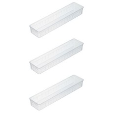 inomata 抽屜小物收納 0072 透明抽屜整理盒 附可移動隔板, 透明, 1層