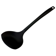 KAI 貝印 尼龍鍋鏟 圓邊 GF-16B, 黑色, 1支