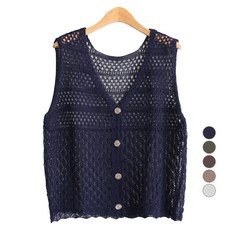 Zenith 女款 Onse 開襟鏤空針織背心 j278