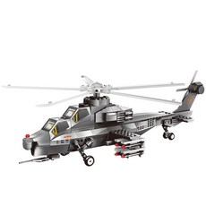 ATTO BLOCK 直升機 L公司相容積木, 混合色, 1個