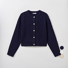 SPAO 女款 Aran 絞花開襟衫