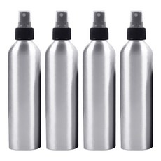 DM 美妝噴霧鋁製空瓶 250ml, 黑色, 4個