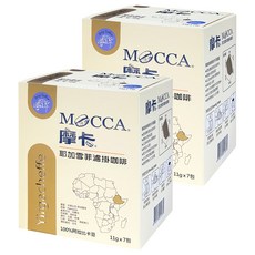 MOCCA 摩卡 耶加雪菲濾掛咖啡, 11g, 7包, 2盒