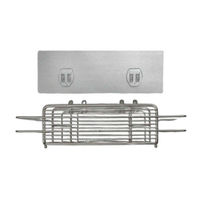 Easy 易立家 無痕掛勾 牙刷杯架, 不鏽鋼 25 x 12 x 6cm, 銀色, 1組