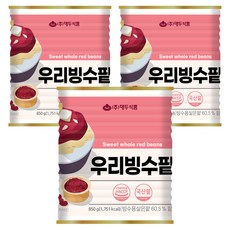 대두식품 우리빙수팥 통조림, 850g, 3개