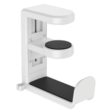 오르네아 다용도 360도 회전형 책상 헤드폰 거치대, 화이트, 1개