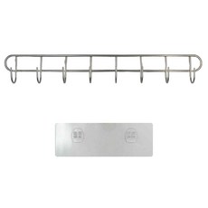 Easy 易立家 無痕掛勾八連勾 免釘免鑽 防水防鏽 無痕收納 超黏耐用, 銀色, 1組