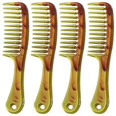 Darkness 粗齒斧頭梳 中, 4個, 單一顏色