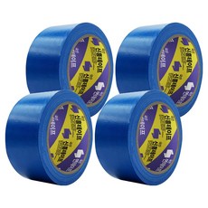 신흥테이프 국산 대용량 라바 청면테이프 48mm x 25M 파랑, 4개