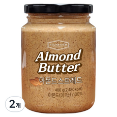 리치팜너트 아몬드스프레드, 2개, 400g