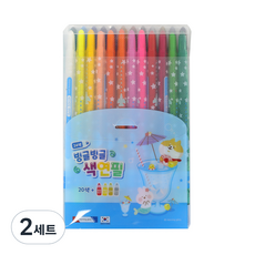 morning glory 旋轉彩色鉛筆, 24色, 2套