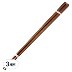 영수산업카멜 원목 옻칠 장미목 나무 젓가락 세트, 단품, 3세트