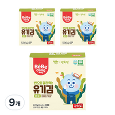 베베당 유기김 순수 1.5g x 10p, 무조미, 15g, 9개