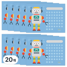 젤리박스 칭찬 스티커판, 블루로봇 칭찬, 20개