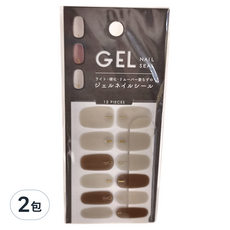 GEL 凝膠指甲貼, 12 片裝, 款式隨機, 2包