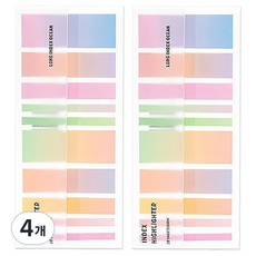 Mohaco 螢光長版索引標籤 混合A, 4個, 200入