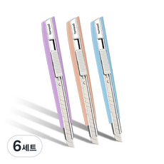 탐사 커터칼 9mm 3개입, 3종, 6세트