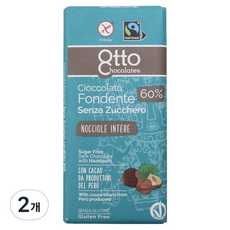 O'ttu 無糖榛果黑巧克力, 100g, 2個