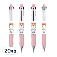 JAVAPEN Pet 超低黏度油性原子筆 + 自動鉛筆 0.5mm, 粉紅色, 20入