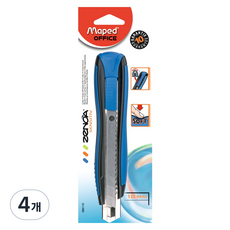 Maped 自動鎖定美工刀 Genoa 18mm, 4個, 混合顏色