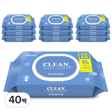 Tamsaa 乾淨坐浴盆濕紙巾 蓋型 加大32% 特大XL尺寸, 40包, 40張, 60g