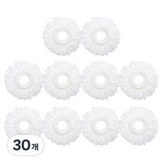 大號地板踏板清潔劑的白色拖把, 30個