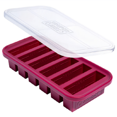 SOUPER CUBES 多功能食品級矽膠保鮮盒6格, 酒紅色, 1個