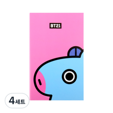 BT21 다이어리S + 스티커 + 포토 프레임 카드, 망, 4개 망, 4개