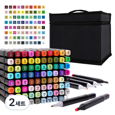 comet 美術記號筆+筆筒套裝, 80色, 2套