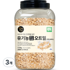 프라임필드 유기농 오트밀, 2.5kg, 3개