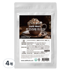 韓國 CAFE FRUIT 巧克力拿鐵粉, 1kg, 4個, 1入