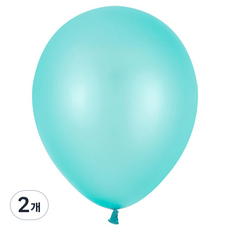 PartyPang 圓形珍珠氣球 13cm 100入, 2個, 水藍色