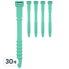 Rinablue 矽膠線材整理束帶, 30個, 綠色