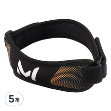 스포츠 고탄력 슬림 무릎보호대 흑오렌지, 5개